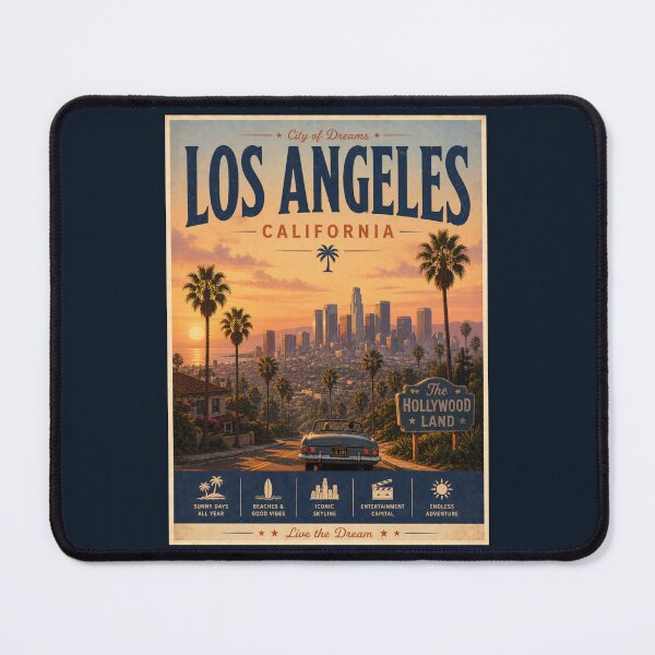 Item preview, Vintage Los Angeles - California Poster designed and sold by GoodOldVintage.