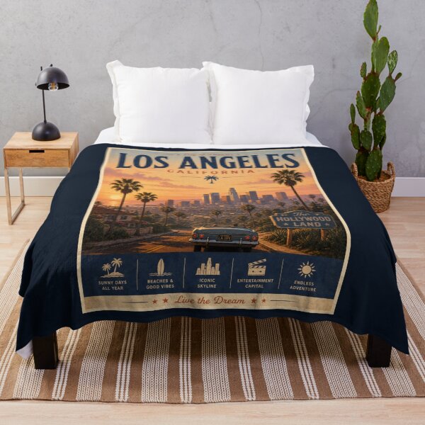 Item preview, Vintage Los Angeles - California Poster designed and sold by GoodOldVintage.