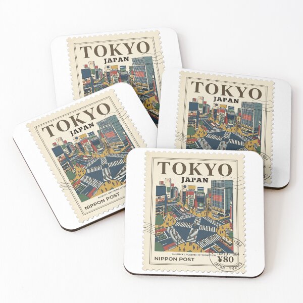 Item preview, Vintage Shibuya Crossing Tokyo Japan Travel Stamp designed and sold by k3rstman1.