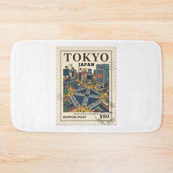 Item preview, Vintage Shibuya Crossing Tokyo Japan Travel Stamp designed and sold by k3rstman1.