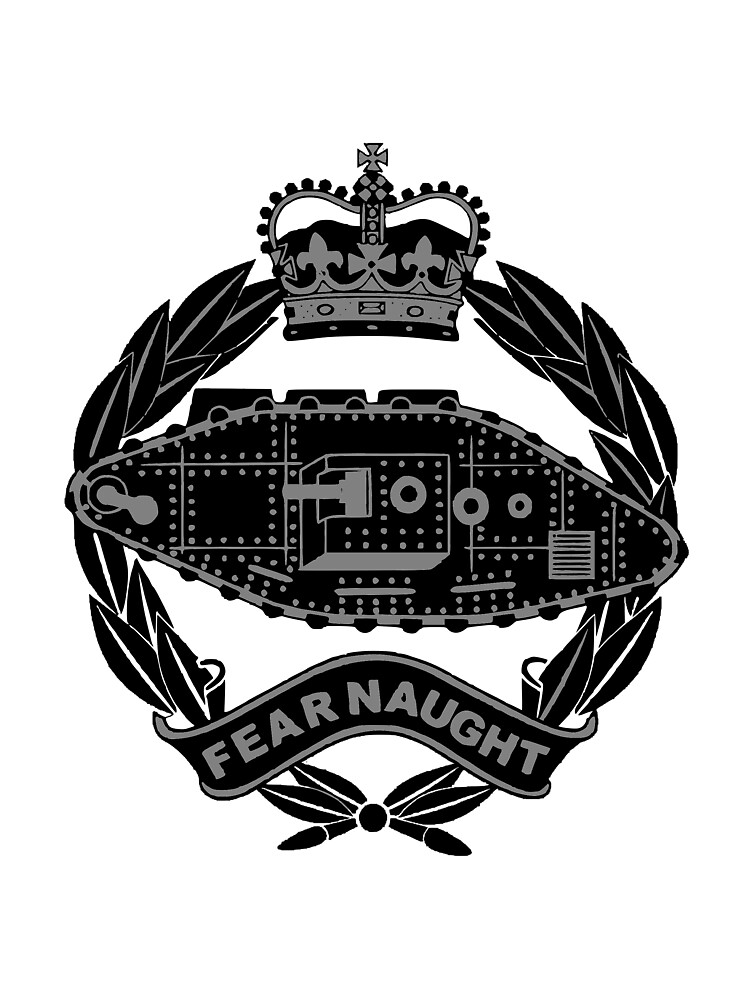 Post WW2 British Army Royal Tank Corps Cap Badge Large Car Bumper vinyl Sticker
