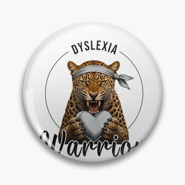 Item preview, Dyslexia Warrior Leopard Heart Vintage Awareness Support Graphic designed and sold by mari-kayden.