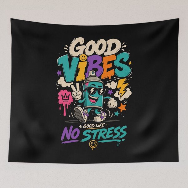 Item preview, Good Vibes. Good Life. No Stress. designed and sold by DreamPrintForge.