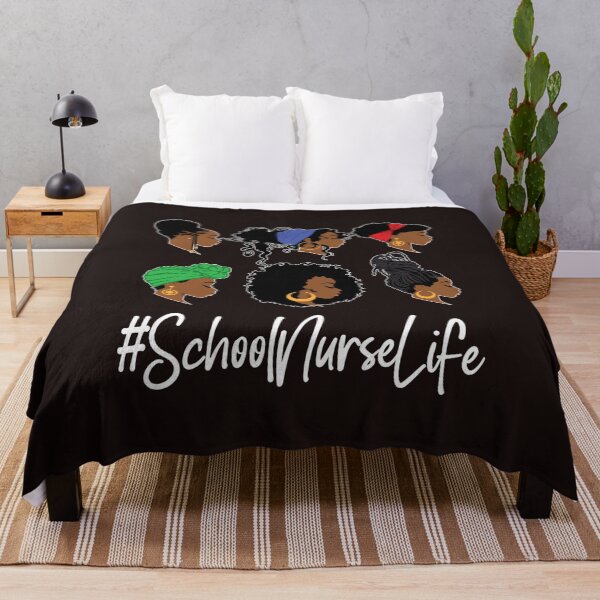 Item preview, School Nurse Life Black Nurse Afro Natural Hair Retro Graphic designed and sold by mari-kayden.