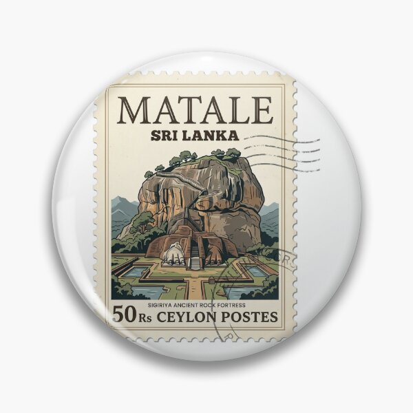 Item preview, Vintage Sigiriya Rock Fortress Sri Lanka Travel Stamp designed and sold by k3rstman1.