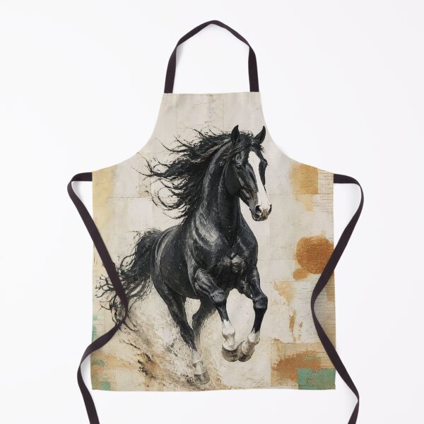 Item preview, Elegant Galloping Horses - Black horse 1 designed and sold by Lucia Amaris Art.
