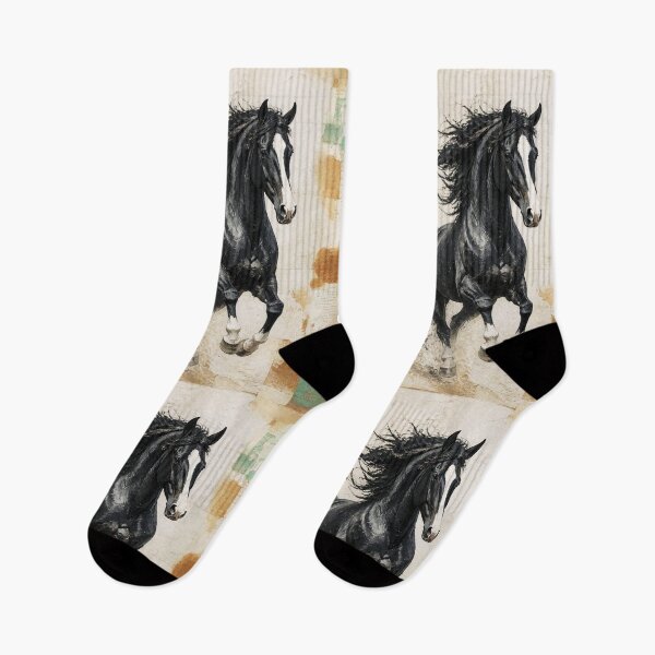 Item preview, Elegant Galloping Horses - Black horse 1 designed and sold by Lucia Amaris Art.