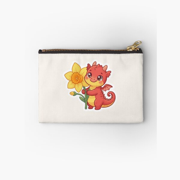 Item preview, Dragon Hugging a Daffodil – Cute Cymru Kawaii designed and sold by Cerys-GS.