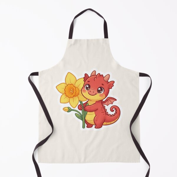 Item preview, Dragon Hugging a Daffodil – Cute Cymru Kawaii designed and sold by Cerys-GS.