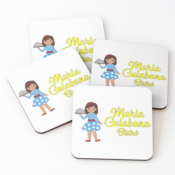 Item preview, Maria Cuiabana Bistro Cartoon Waitress Logo Design designed and sold by tylercok.