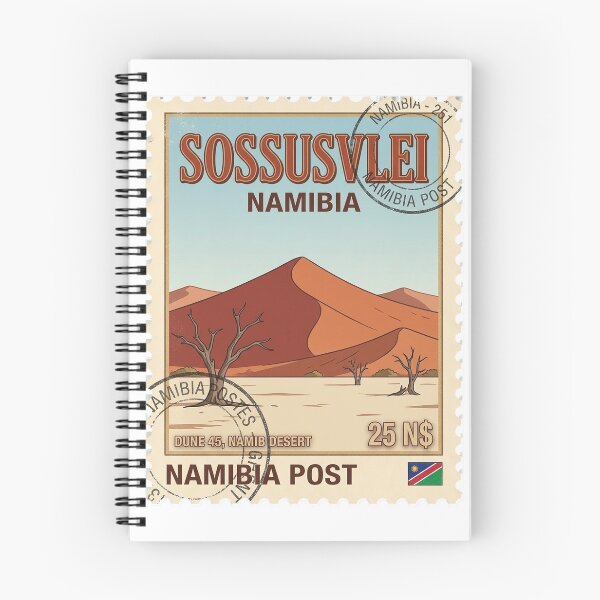 Item preview, Sossusvlei Namibia Desert Vintage Travel Stamp designed and sold by k3rstman1.