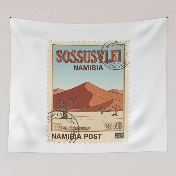 Item preview, Sossusvlei Namibia Desert Vintage Travel Stamp designed and sold by k3rstman1.