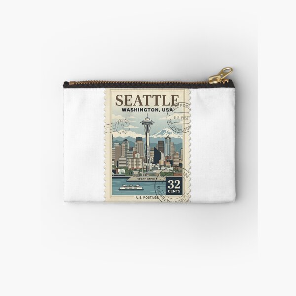 Item preview, Vintage Seattle Washington Space Needle Travel Stamp designed and sold by k3rstman1.