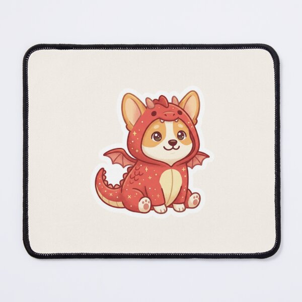 Item preview, Corgi in a Dragon Suit – Welsh Kawaii Dog designed and sold by Cerys-GS.