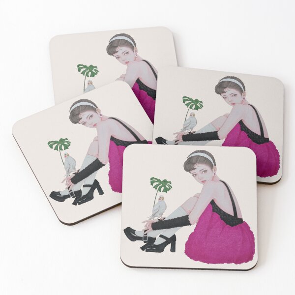 Item preview, Pink Dress Girl with Cockatiel  designed and sold by KJAStudio.