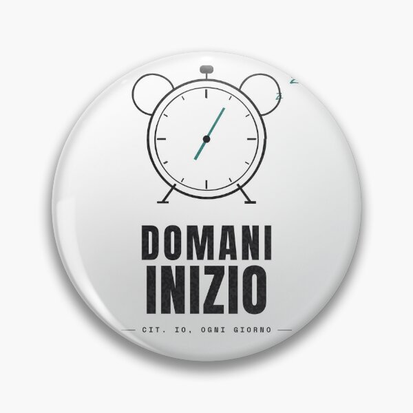 Item preview, Domani Inizio — Frase Divertente Italiana, Sveglia Retrò designed and sold by NEXTFORMSTUDIO.