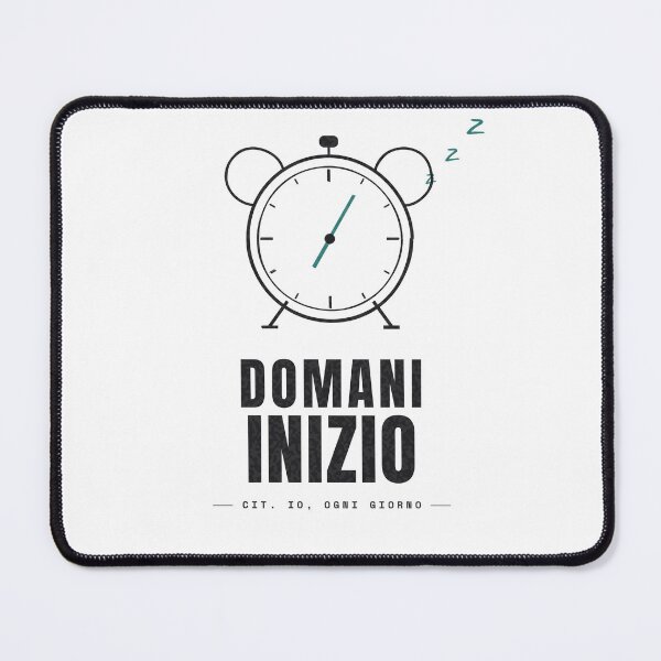 Item preview, Domani Inizio — Frase Divertente Italiana, Sveglia Retrò designed and sold by NEXTFORMSTUDIO.