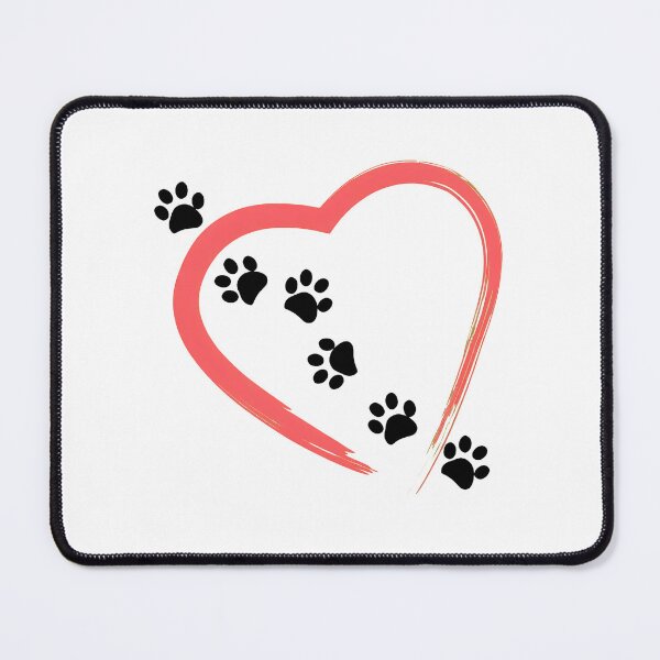 Item preview, Heart Paw Prints Love Pet Animal Valentine Red Black Graphic designed and sold by SoyLamderma.
