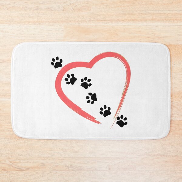 Item preview, Heart Paw Prints Love Pet Animal Valentine Red Black Graphic designed and sold by SoyLamderma.