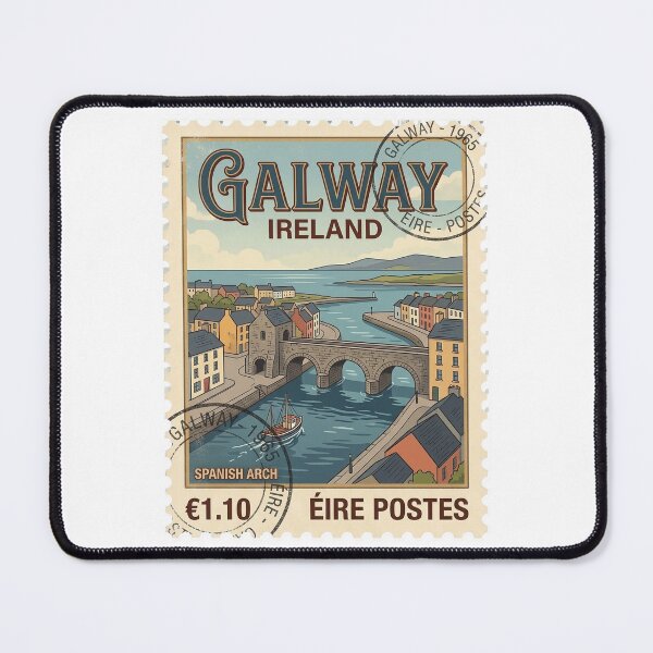 Item preview, Vintage Galway Ireland Spanish Arch Travel Stamp designed and sold by k3rstman1.