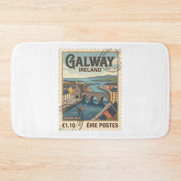 Item preview, Vintage Galway Ireland Spanish Arch Travel Stamp designed and sold by k3rstman1.