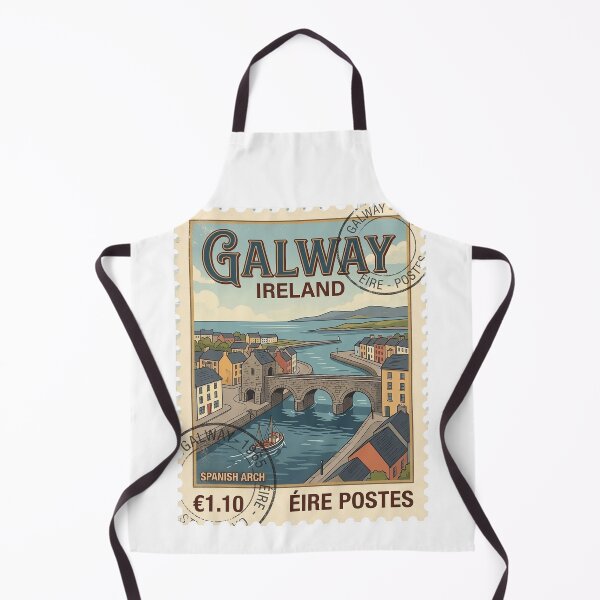 Item preview, Vintage Galway Ireland Spanish Arch Travel Stamp designed and sold by k3rstman1.