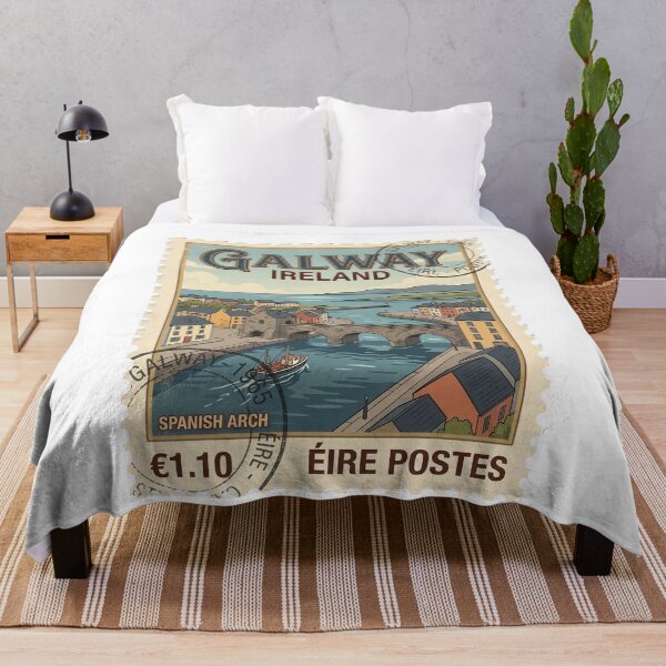 Item preview, Vintage Galway Ireland Spanish Arch Travel Stamp designed and sold by k3rstman1.