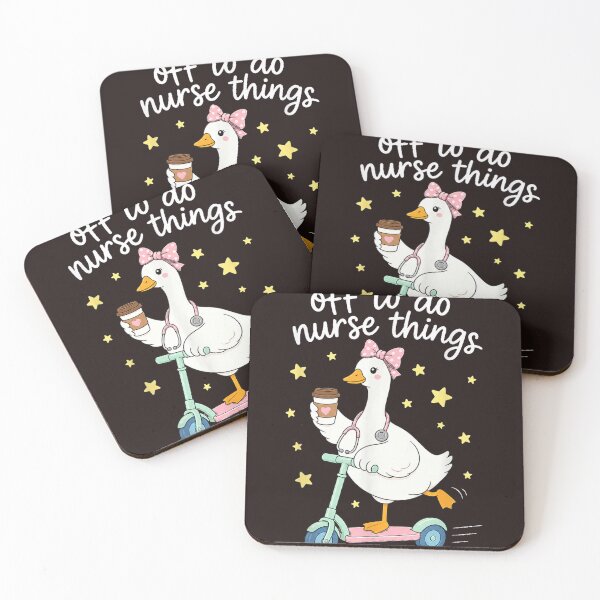 Item preview, Off to Do Nurse Things Cute Goose Nurse Coffee Funny Vintage Graphic designed and sold by mari-kayden.
