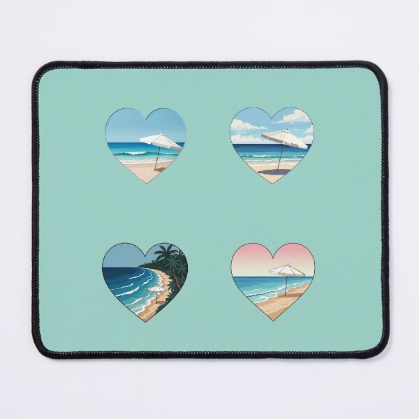 Item preview, Beach Love Coastal Hearts with White Beach Umbrella designed and sold by Beachy.