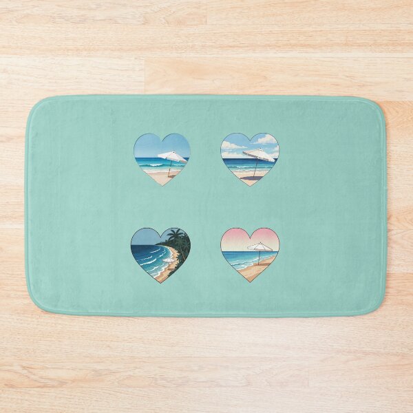 Item preview, Beach Love Coastal Hearts with White Beach Umbrella designed and sold by Beachy.