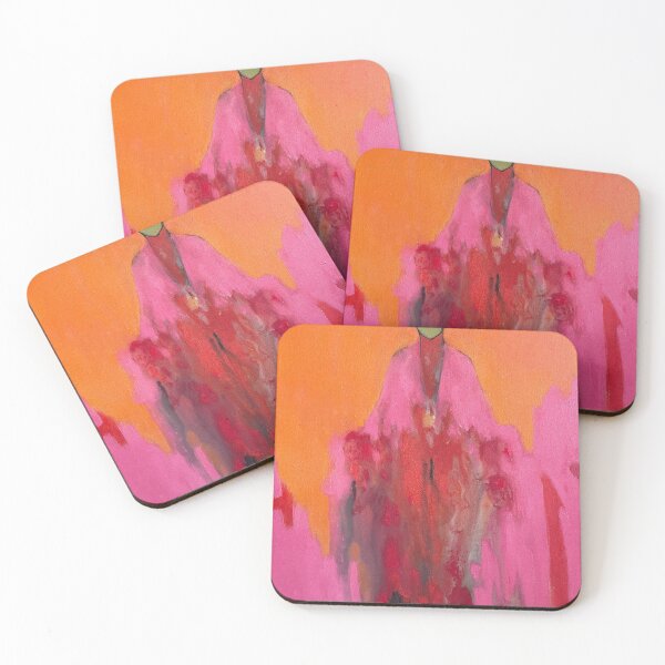 Item preview, Orange and Pink Infanta Abstract Figurative Painting designed and sold by Gela Mikava.