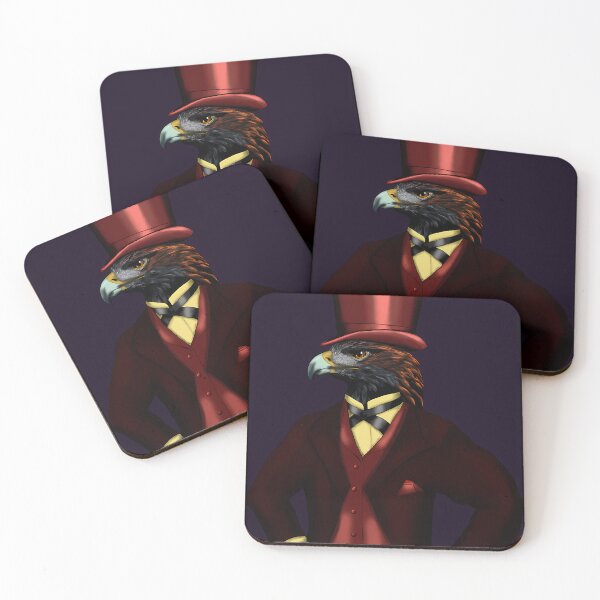 Item preview, Eagle in top hat on dark violet designed and sold by StudioPulser.