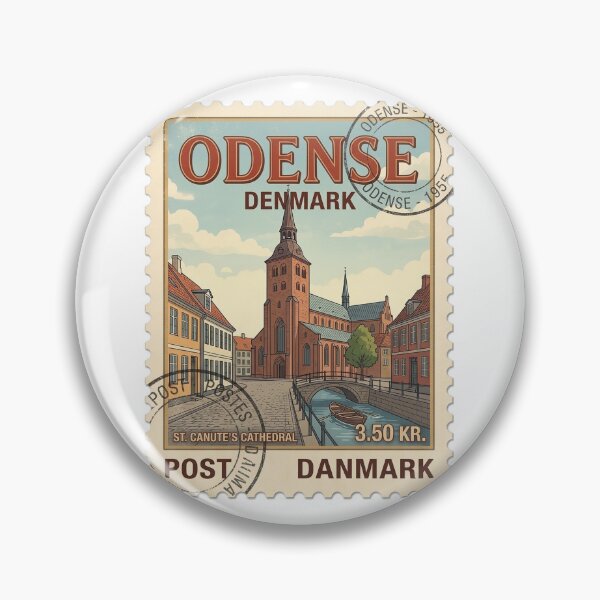 Item preview, St Canute's Cathedral Odense Denmark Travel Stamp designed and sold by k3rstman1.