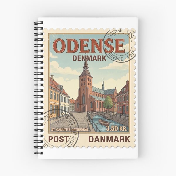 Item preview, St Canute's Cathedral Odense Denmark Travel Stamp designed and sold by k3rstman1.