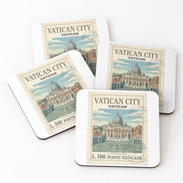 Item preview, Vintage Vatican City St Peters Basilica Travel Stamp designed and sold by k3rstman1.