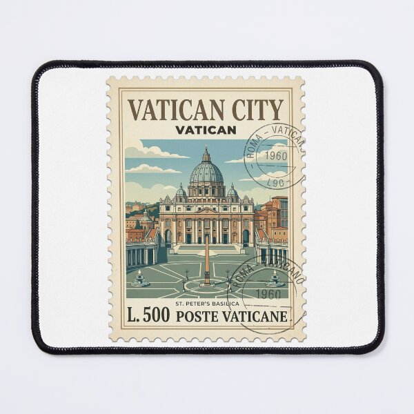 Item preview, Vintage Vatican City St Peters Basilica Travel Stamp designed and sold by k3rstman1.