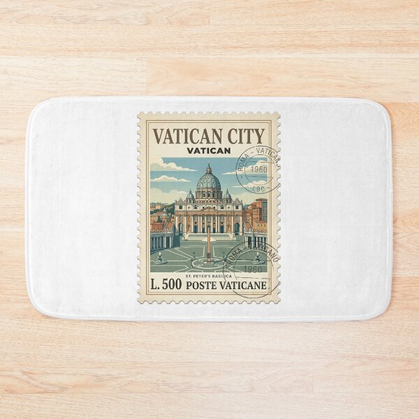 Item preview, Vintage Vatican City St Peters Basilica Travel Stamp designed and sold by k3rstman1.