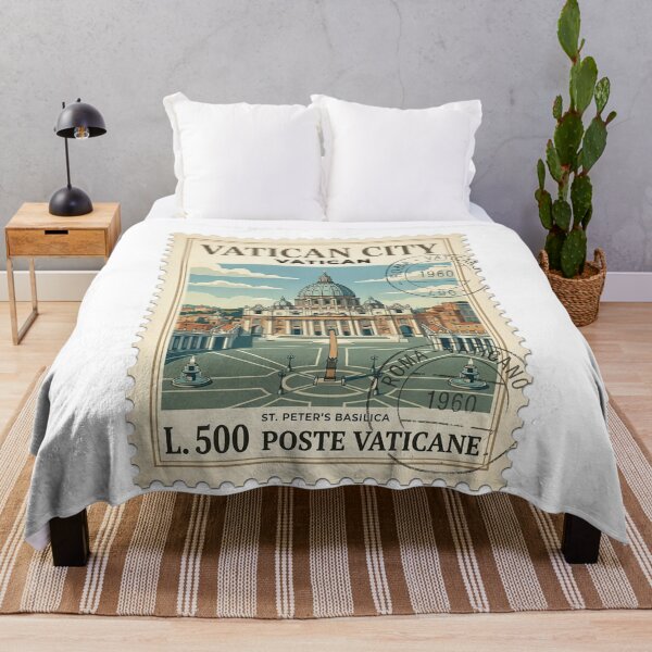 Item preview, Vintage Vatican City St Peters Basilica Travel Stamp designed and sold by k3rstman1.