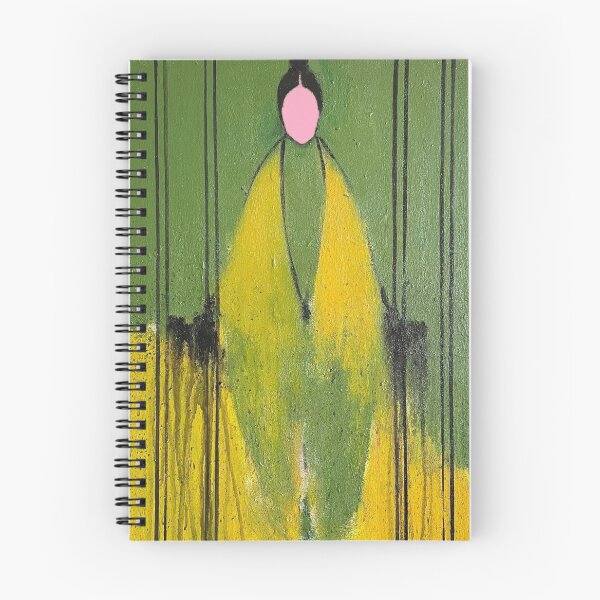 Item preview, Green and Yellow Abstract Figure Linear Painting designed and sold by Gela Mikava.