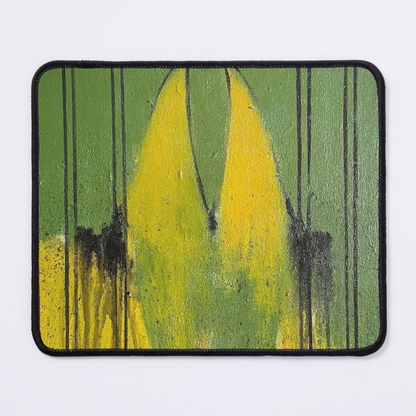 Item preview, Green and Yellow Abstract Figure Linear Painting designed and sold by Gela Mikava.
