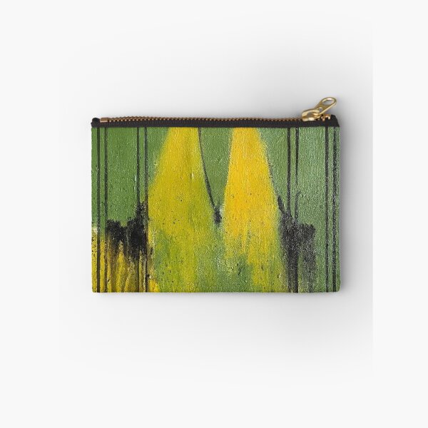 Item preview, Green and Yellow Abstract Figure Linear Painting designed and sold by Gela Mikava.