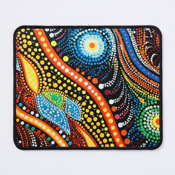 Item preview, Aboriginal Inspired Dot Art - Rainbow Vibrant Celestial Abstract Pattern designed and sold by GrinGalore.
