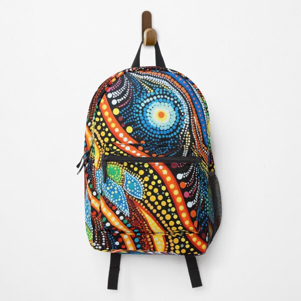 Item preview, Aboriginal Inspired Dot Art - Rainbow Vibrant Celestial Abstract Pattern designed and sold by GrinGalore.