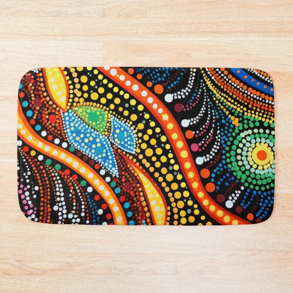 Item preview, Aboriginal Inspired Dot Art - Rainbow Vibrant Celestial Abstract Pattern designed and sold by GrinGalore.