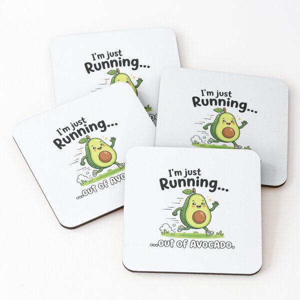 Item preview, Cute Running Out Of Avocado Funny Food Pun designed and sold by Owcomm.
