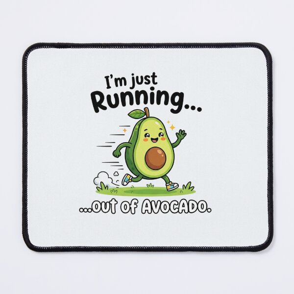 Item preview, Cute Running Out Of Avocado Funny Food Pun designed and sold by Owcomm.