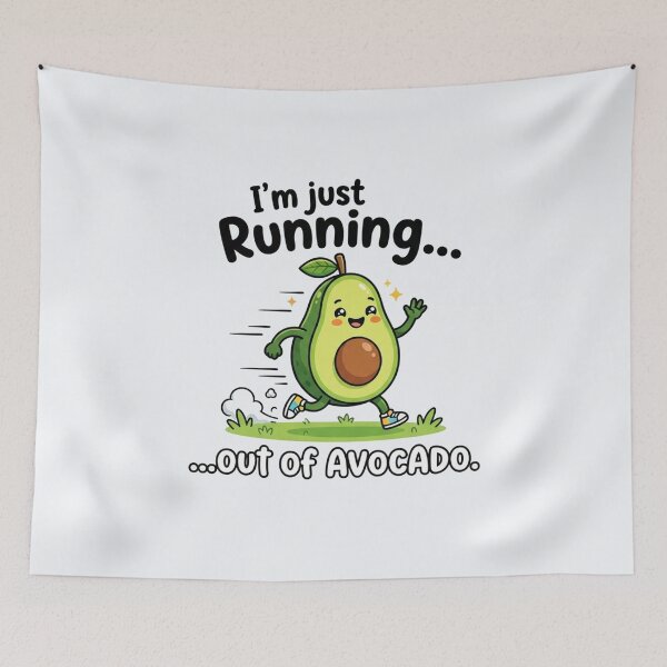Item preview, Cute Running Out Of Avocado Funny Food Pun designed and sold by Owcomm.