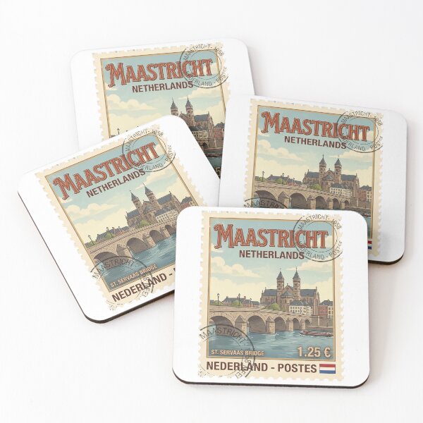 Item preview, Vintage Maastricht Netherlands St Servaas Bridge Travel Stamp designed and sold by k3rstman1.