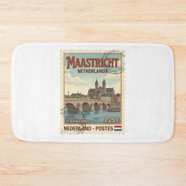 Item preview, Vintage Maastricht Netherlands St Servaas Bridge Travel Stamp designed and sold by k3rstman1.