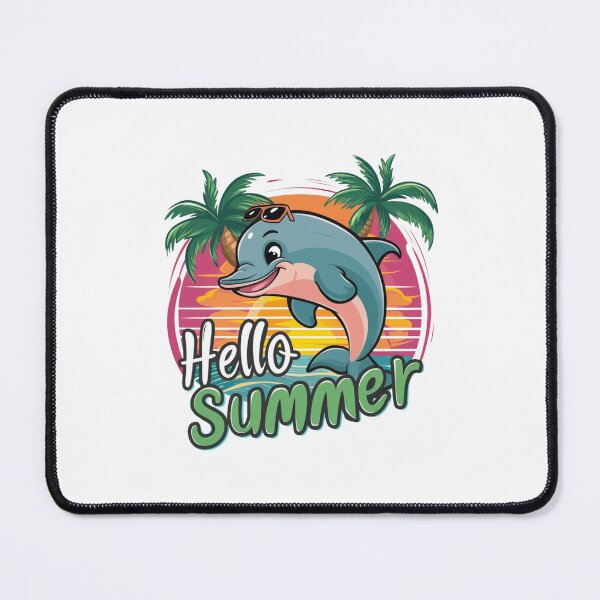 Item preview, Hello Summer Cute Dolphin | Tropical Beach Sunset Vacation Design designed and sold by Awarrie.